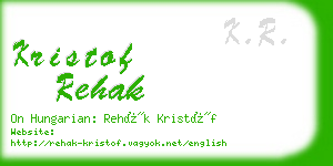 kristof rehak business card